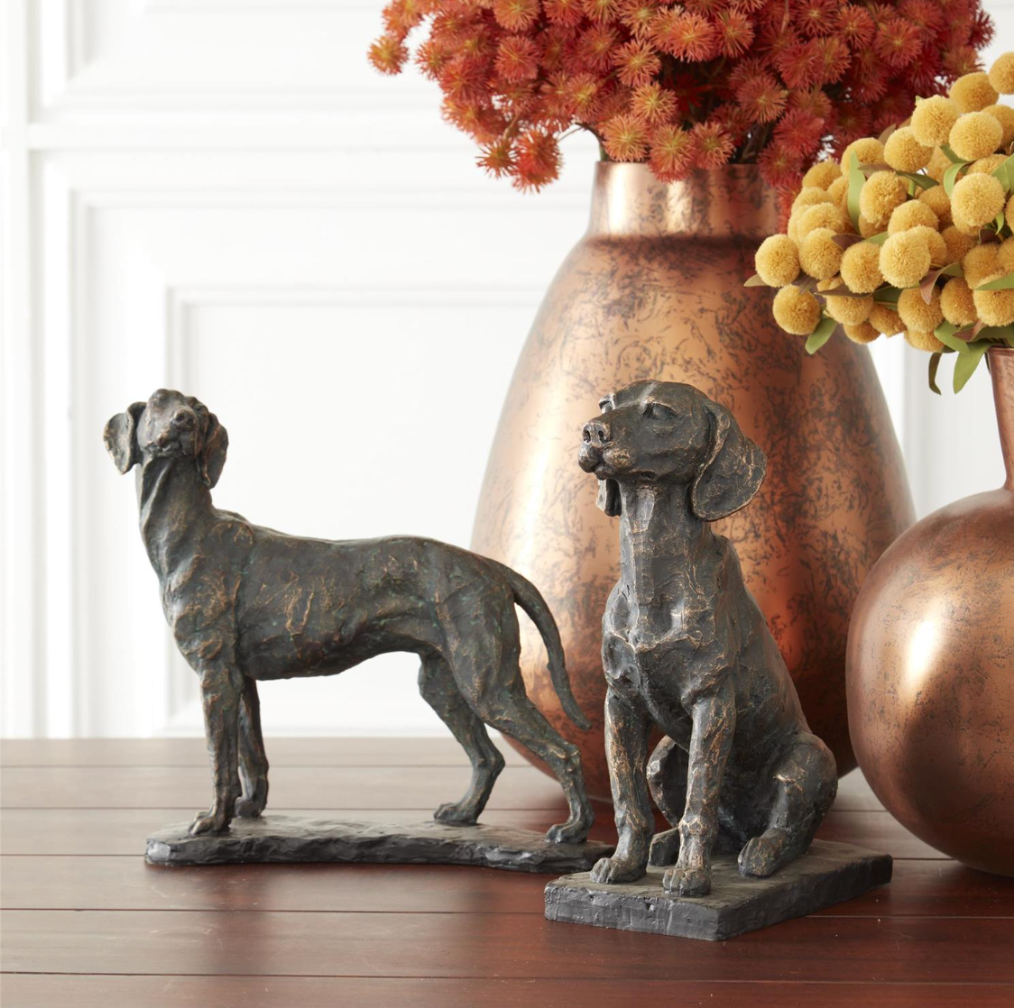 Standing Dog on Black Base