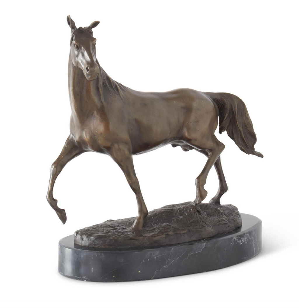 Horse Sculpture on Marble Base
