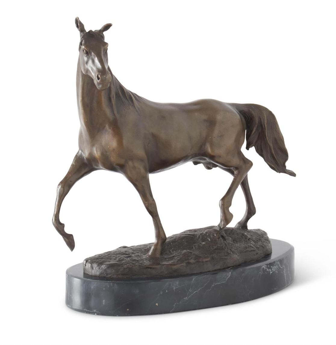 Horse Sculpture on Marble Base