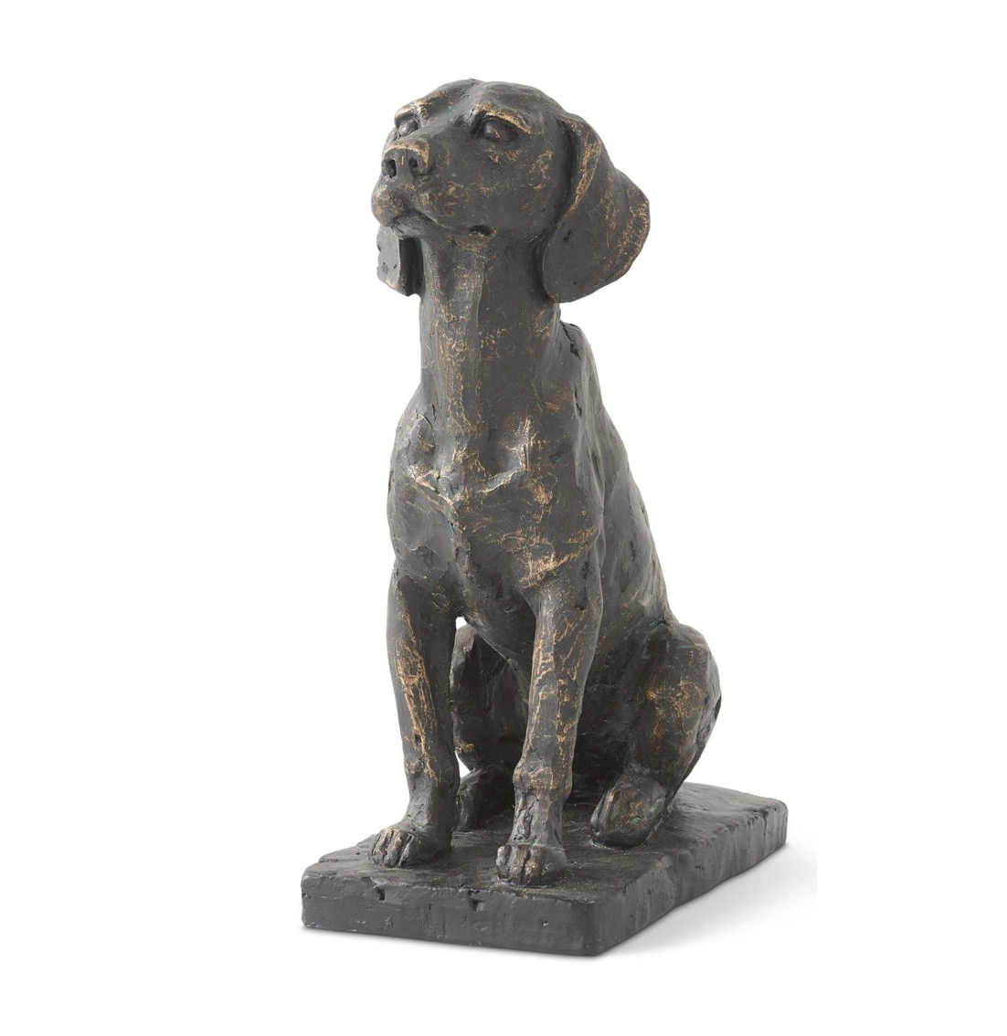 Sitting Dog on Black Base