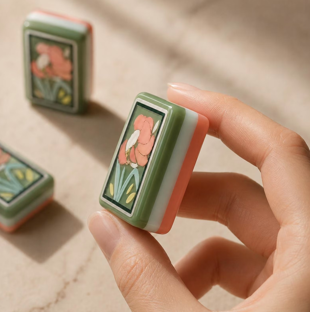 Jade Lotus American Mahjong Tiles Set