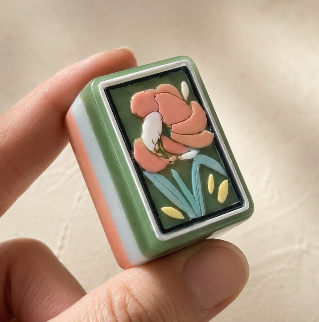 Jade Lotus American Mahjong Tiles Set