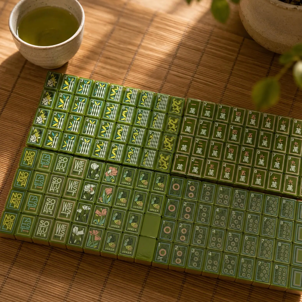 Jade Lotus American Mahjong Tiles Set
