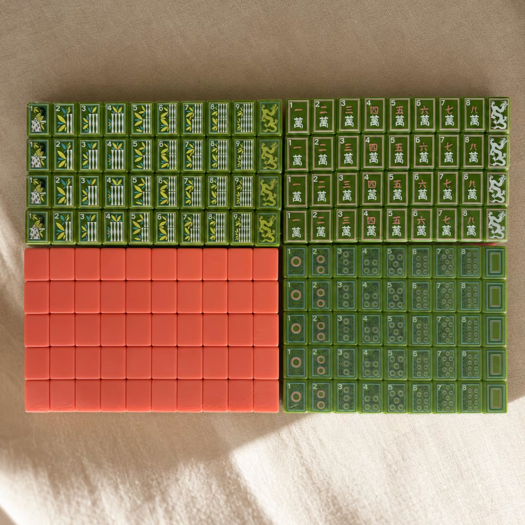 Jade Lotus American Mahjong Tiles Set