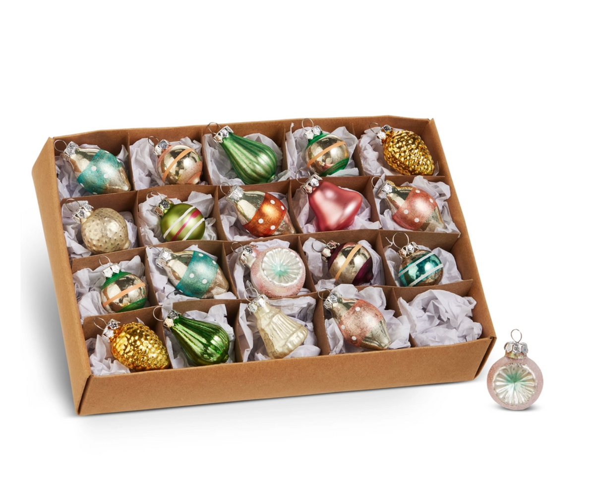 Box of Mini Vintage Ornaments