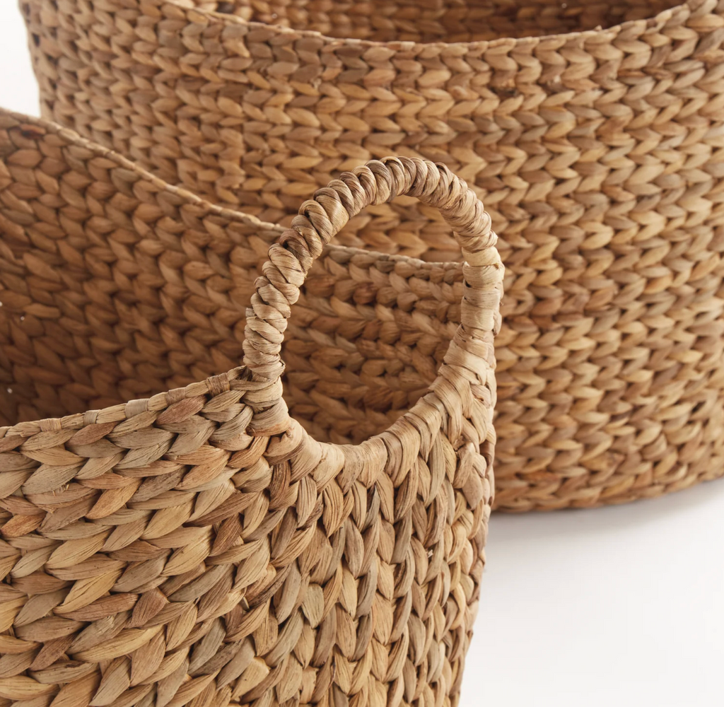 Josette Water Hyacinth Basket with Handle