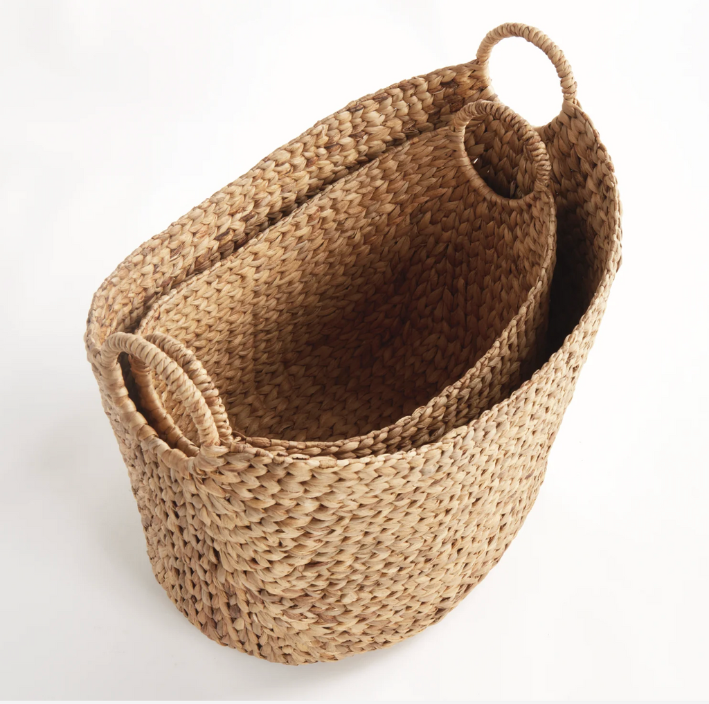 Josette Water Hyacinth Basket with Handle