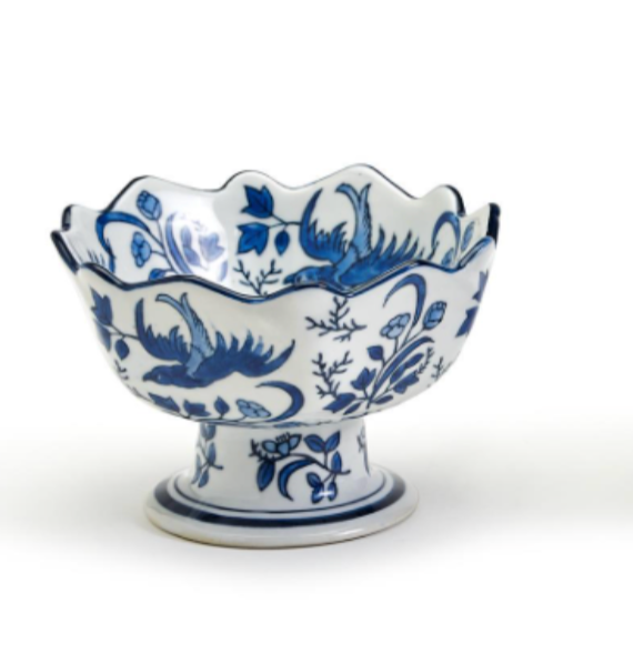 Scalloped Edge Footed Bowl