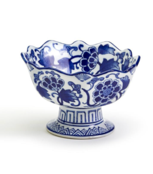 Scalloped Edge Footed Bowl