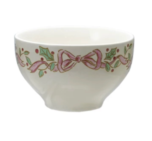 Holiday Bow Stoneware Bowl