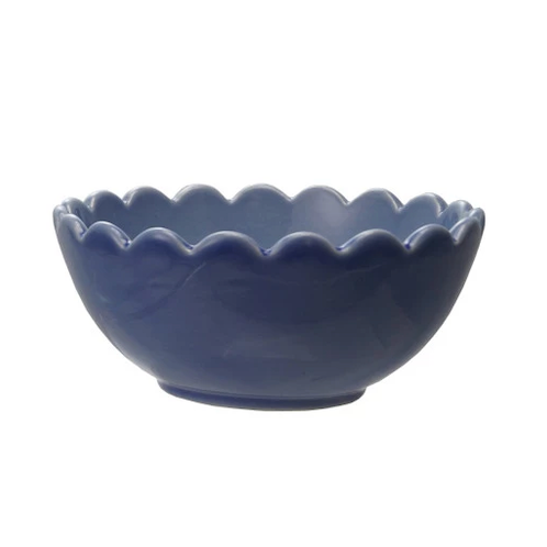 Small Scalloped Stoneware Bowl