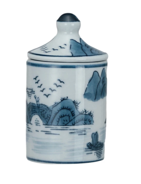 Blue & White Spice Jar