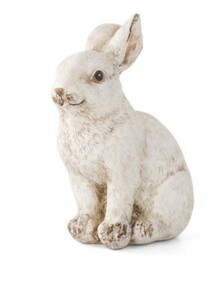 Small Gray Resin Bunny