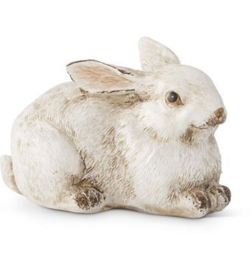 Small Gray Resin Bunny