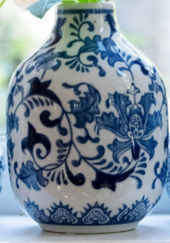 Blues Hand Stamped Vase