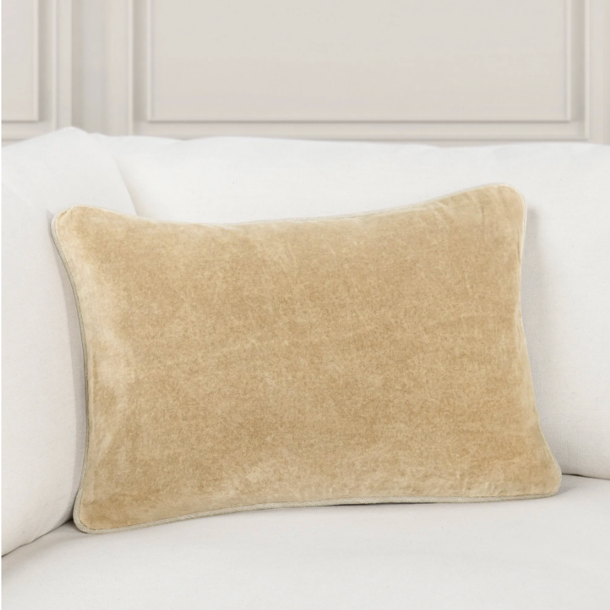Wheat Heirloom Velvet Pillow