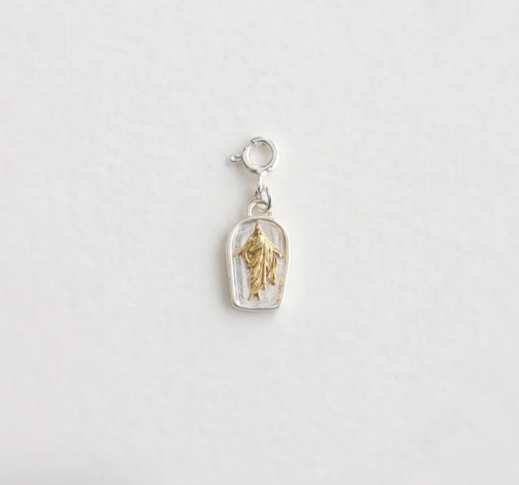 Savior Charm and Sterling Silver Bracelet