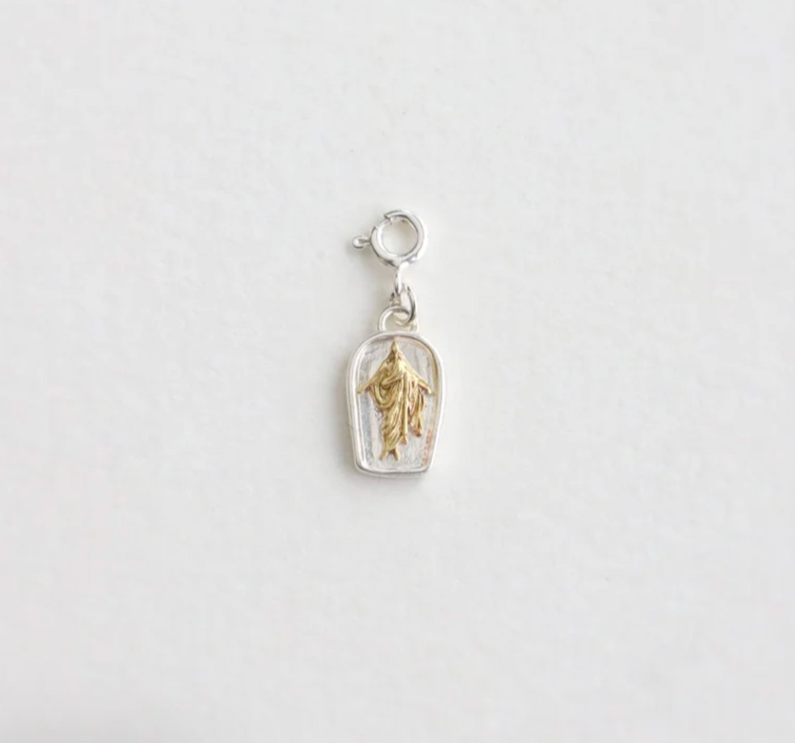 Savior Charm and Sterling Silver Bracelet