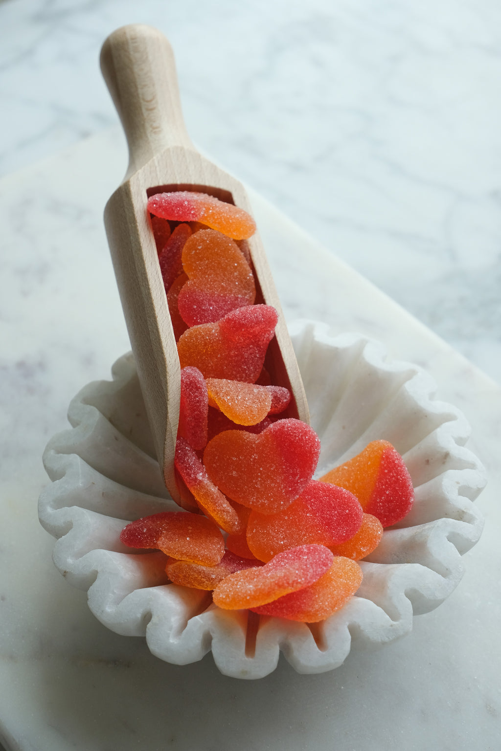 Sugared Peach Hearts