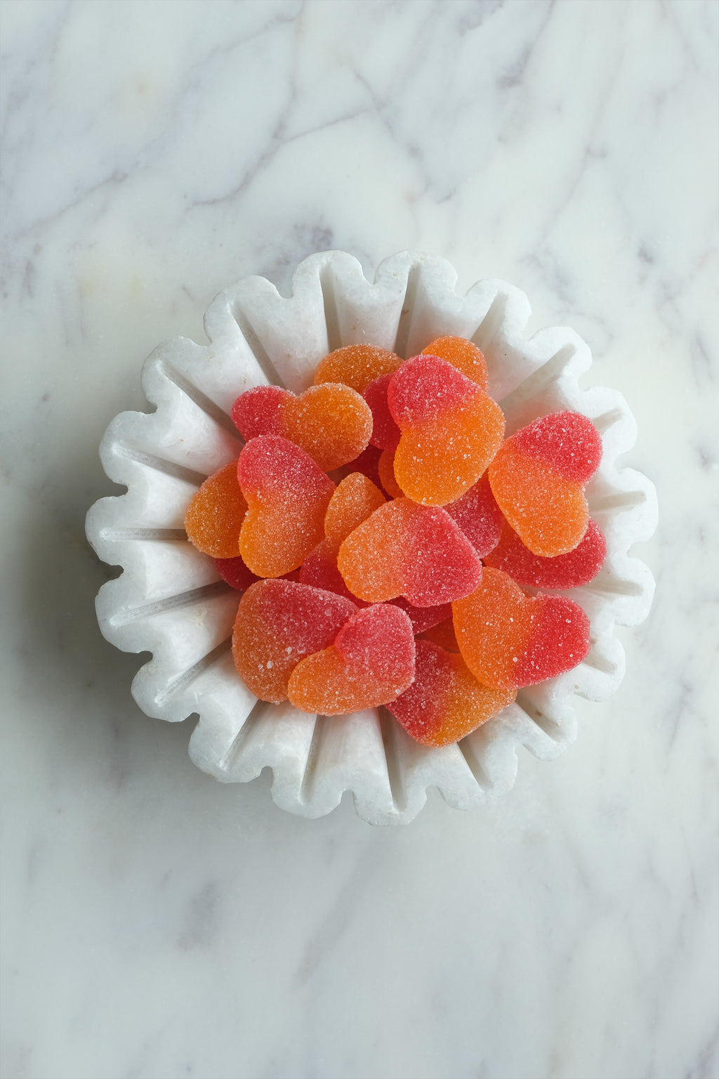 Sugared Peach Hearts