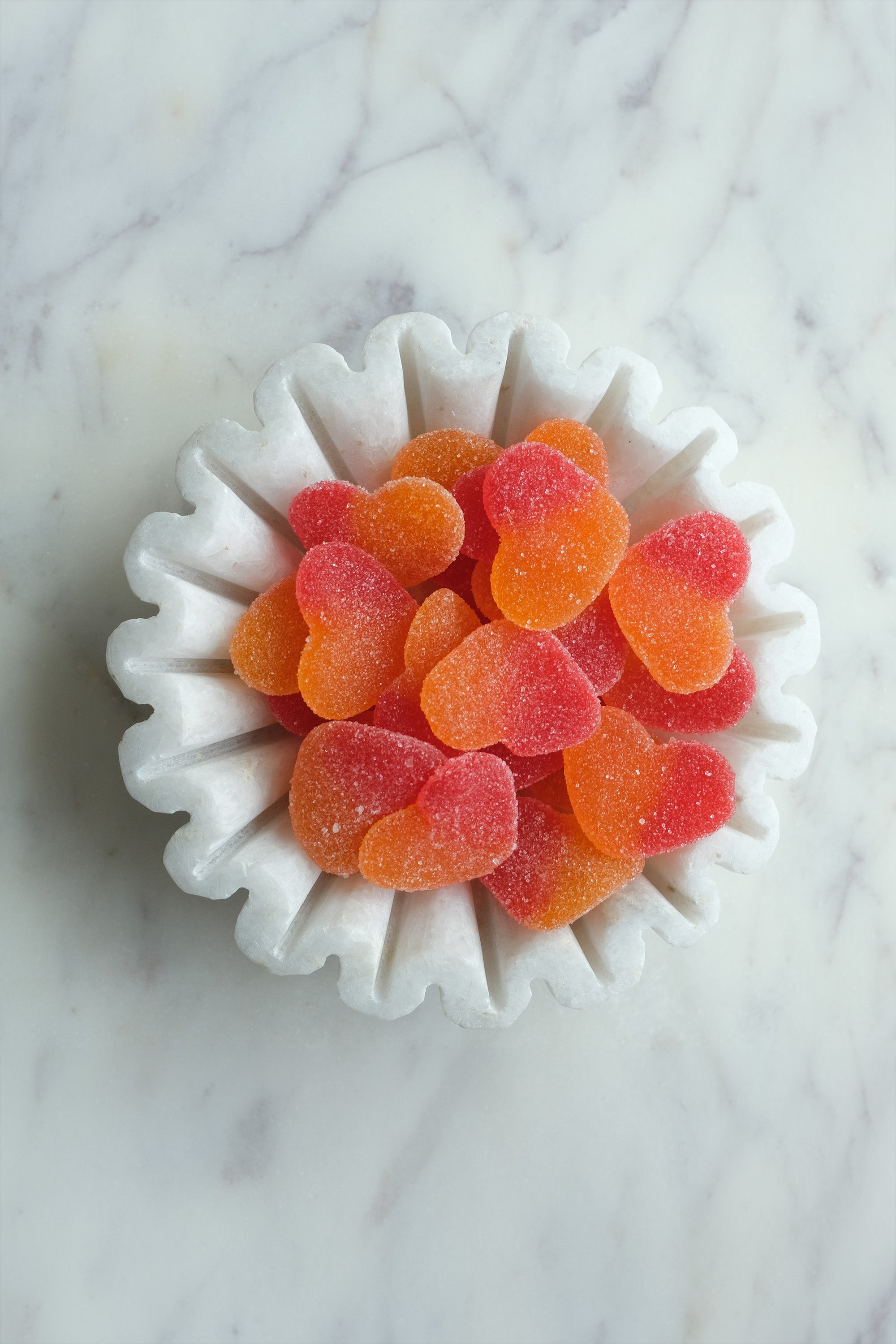 Sugared Peach Hearts
