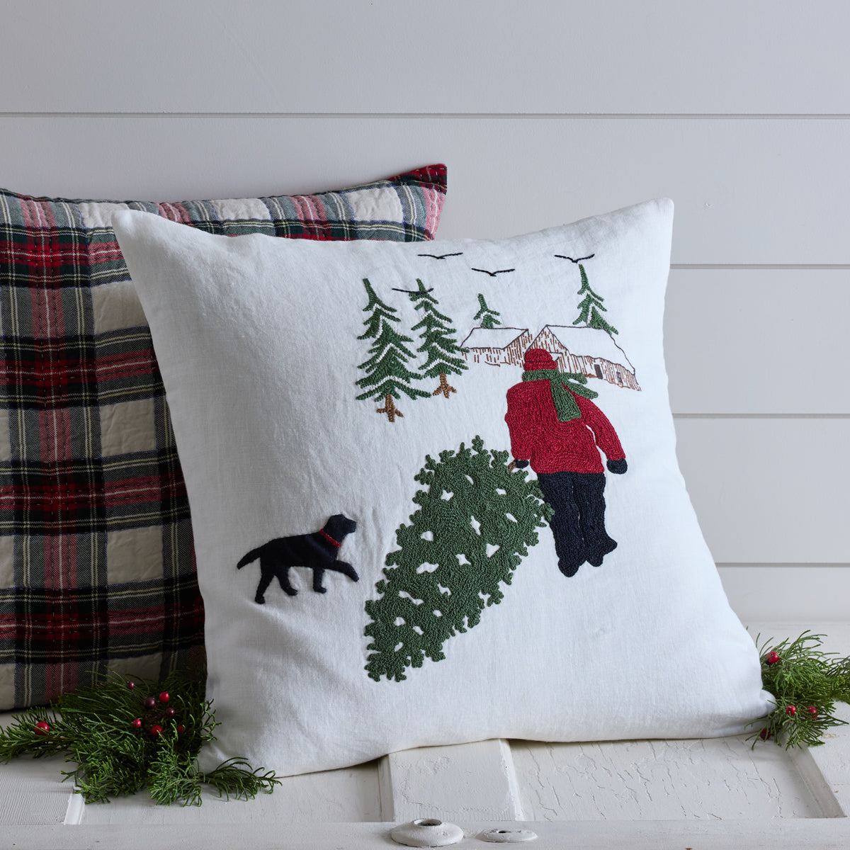 Fetching the Tree – Porch Pillow