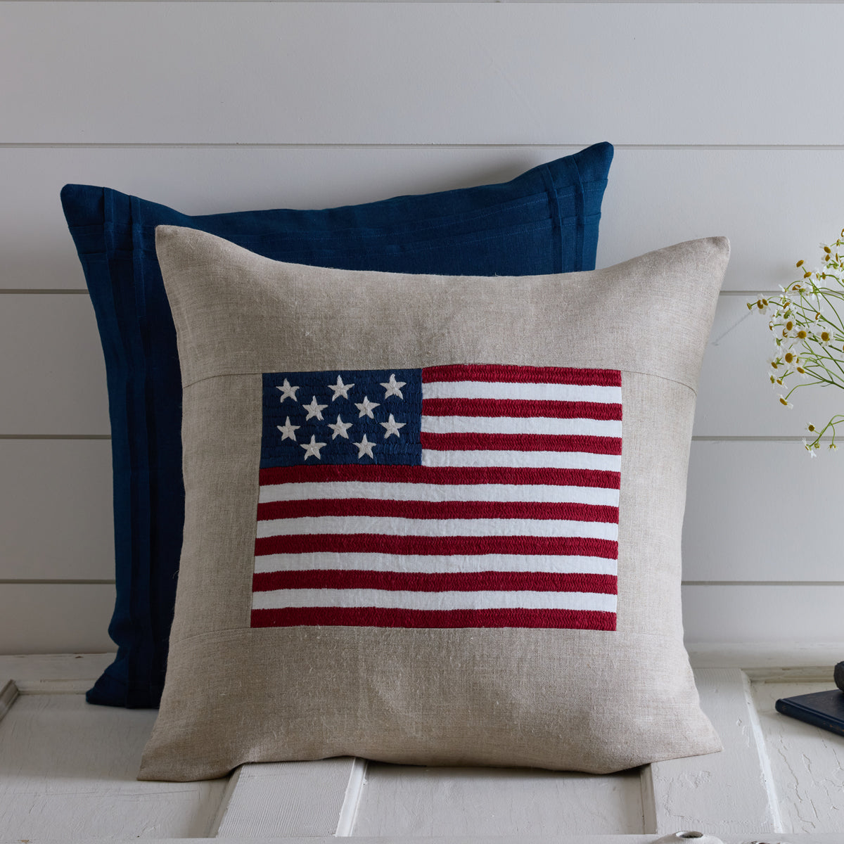 Natural Flag Throw Pillow