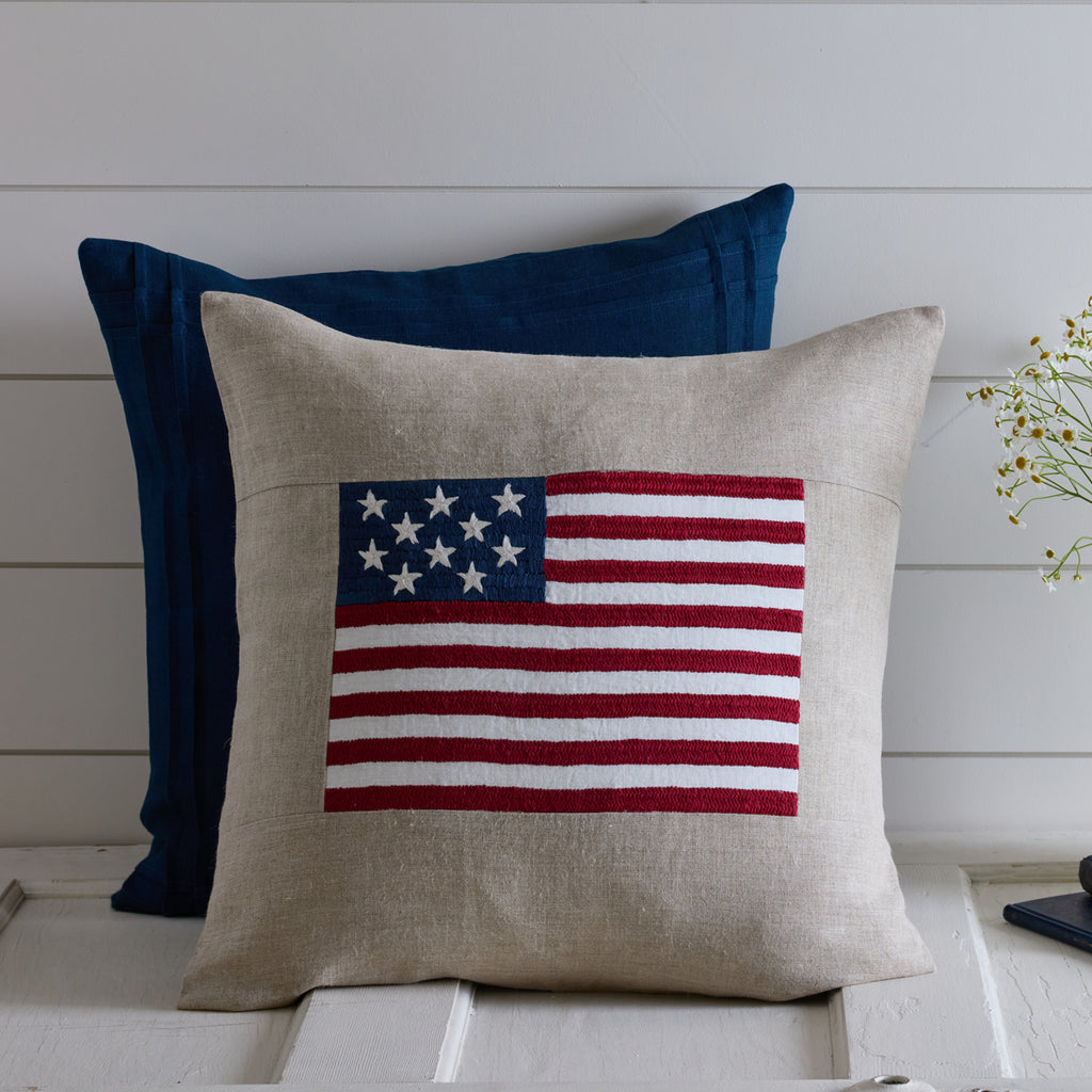 Natural Flag Throw Pillow