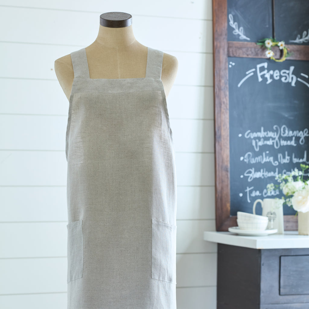 Farmhouse Natural Linen Apron