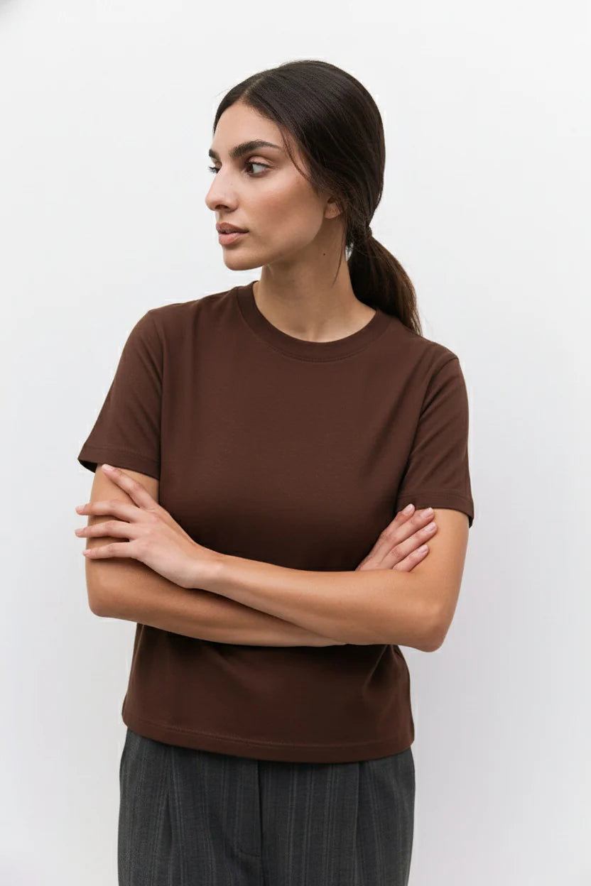 The Lanie Top in Brown