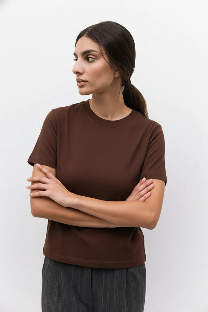 The Lanie Top in Brown