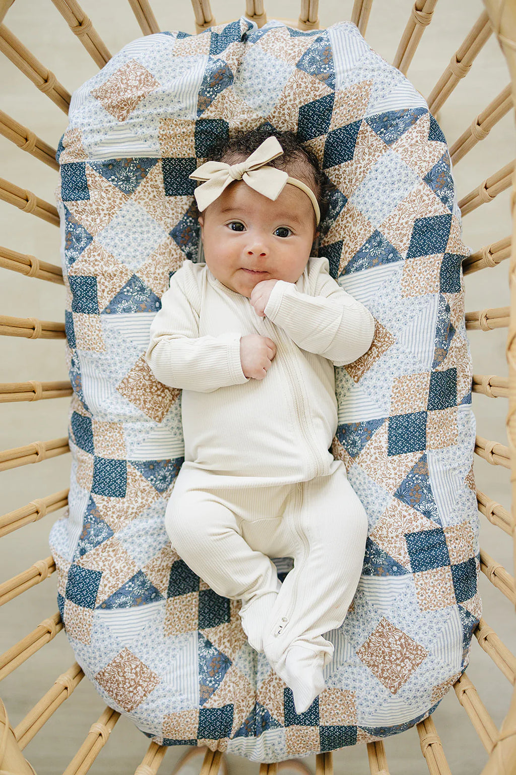 Patchwork Print Muslin Swaddle Blanket