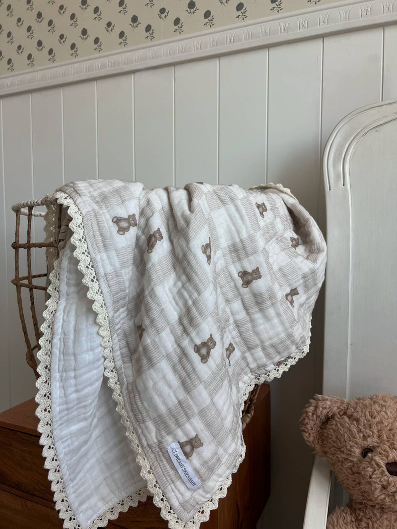 Vintage Teddy Gauze Blanket