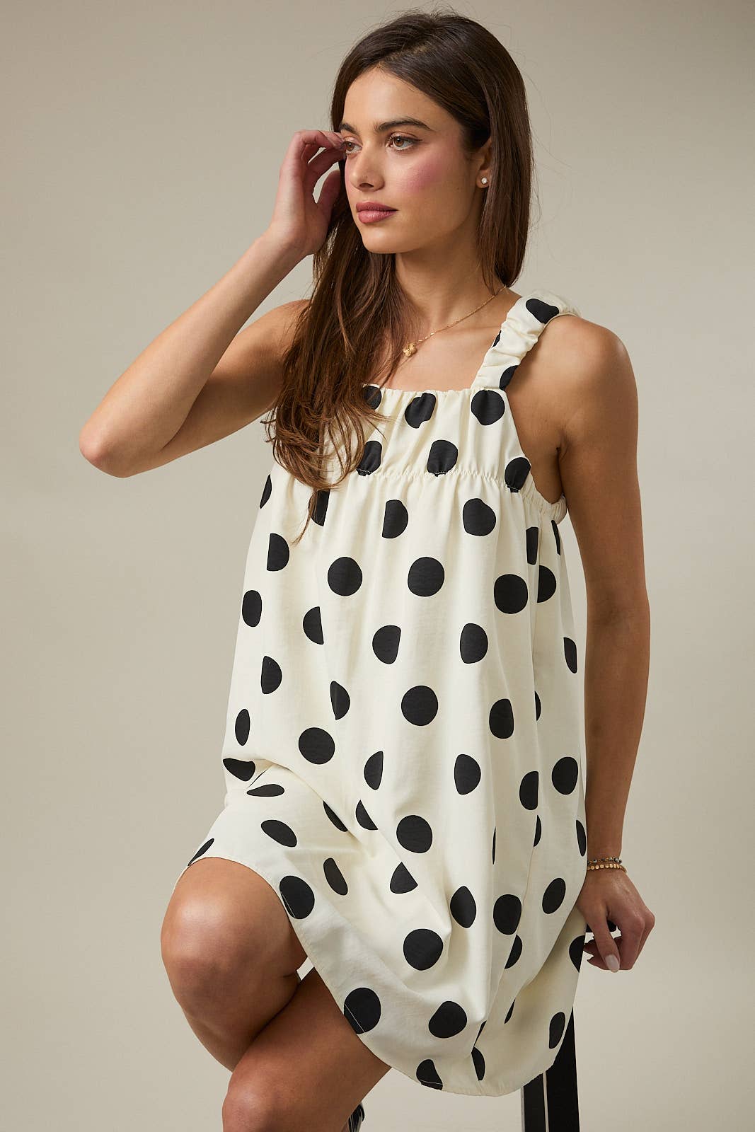 Bold Polka Dot Mini Dress