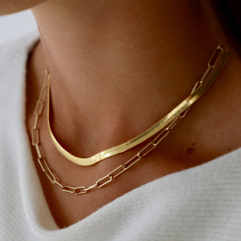 HERRINGBONE CHAIN NECKLACE