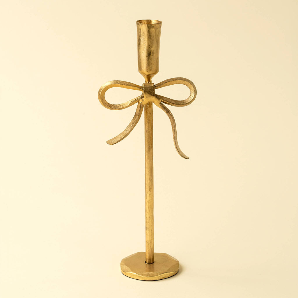 Bow Forged Candlestick (Large Gold)