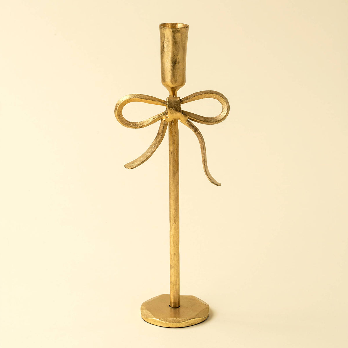 Bow Forged Candlestick (Large Gold)