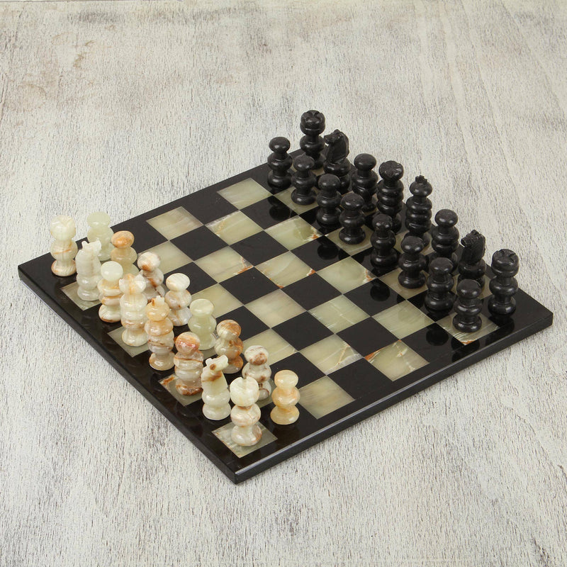 Handmade Onyx And Marble Chess Set