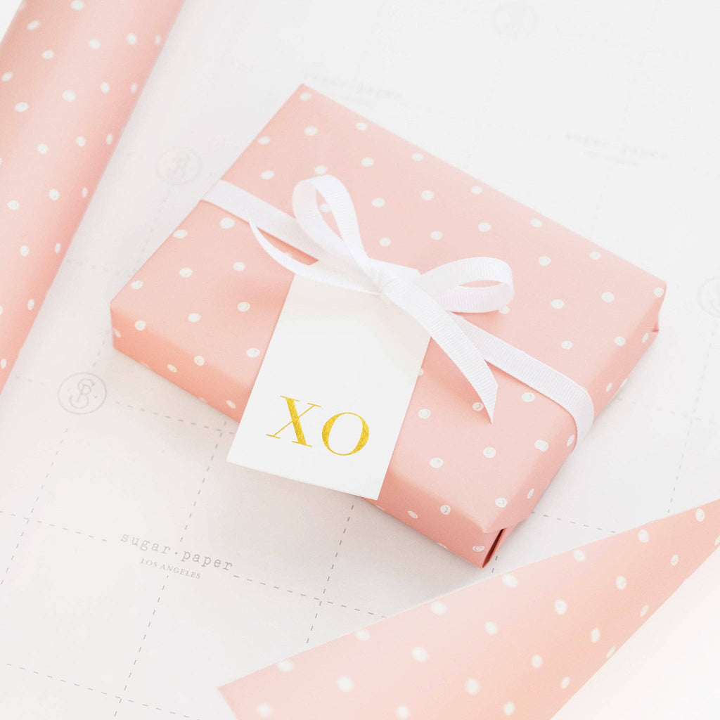 Rose Imperfect Dot Gift Wrap Roll