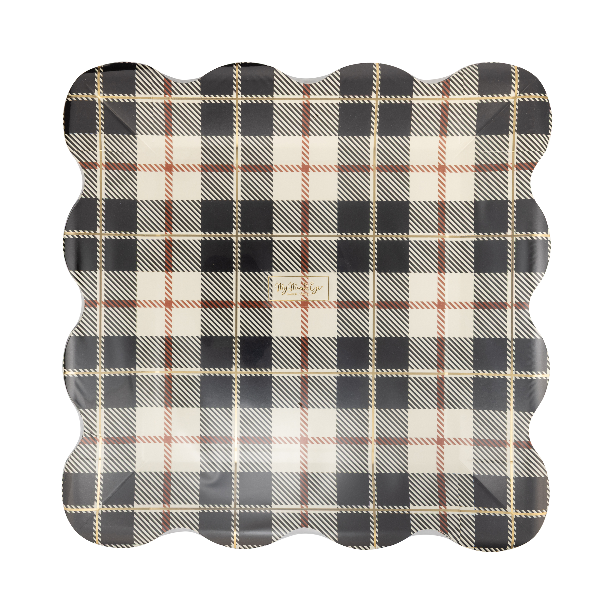 Black Fall Plaid Plates
