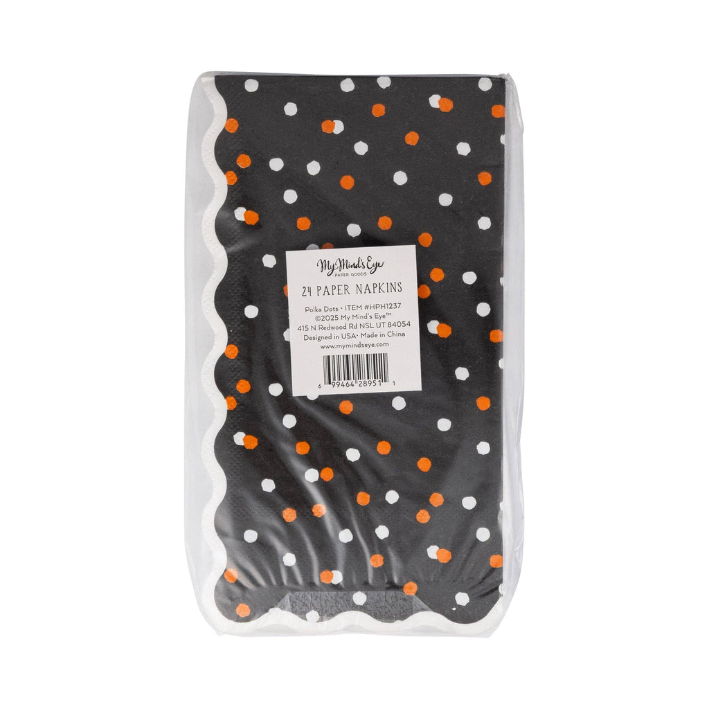 Halloween Polka Dot Dinner Napkin