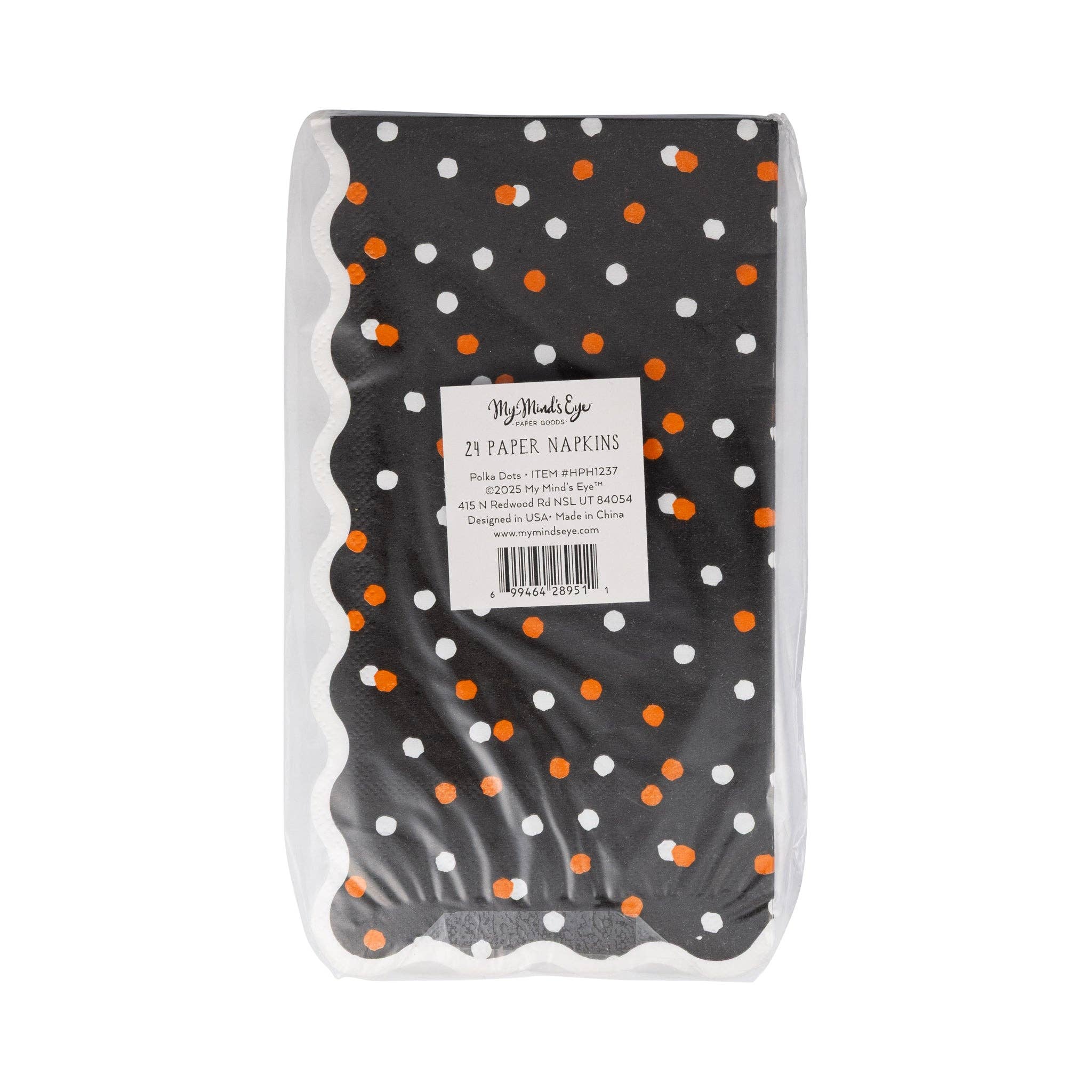 Halloween Polka Dot Dinner Napkin