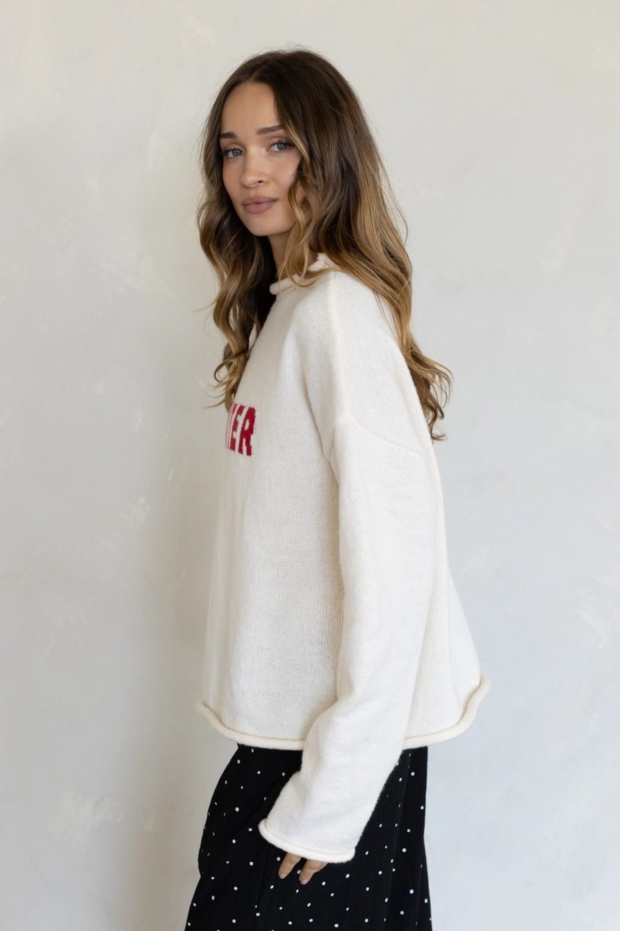 Butter Sweater in Cream