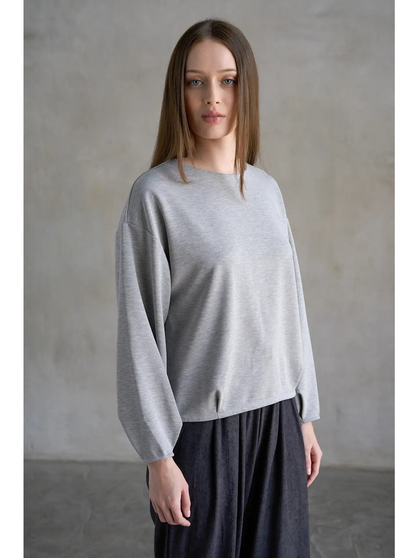 Round Neck Long Sleeve Top