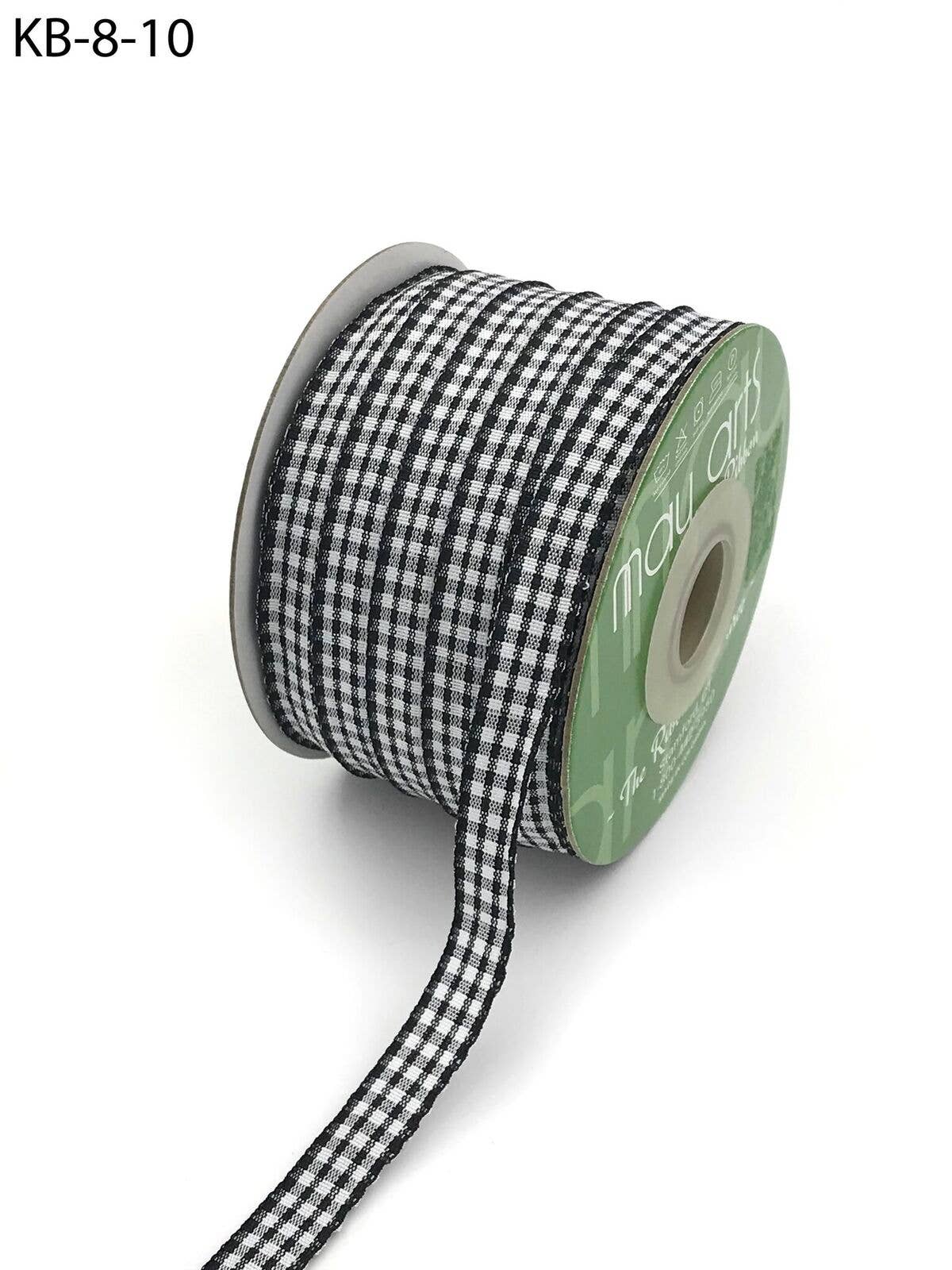 Black & White Checkered Gingham Ribbon