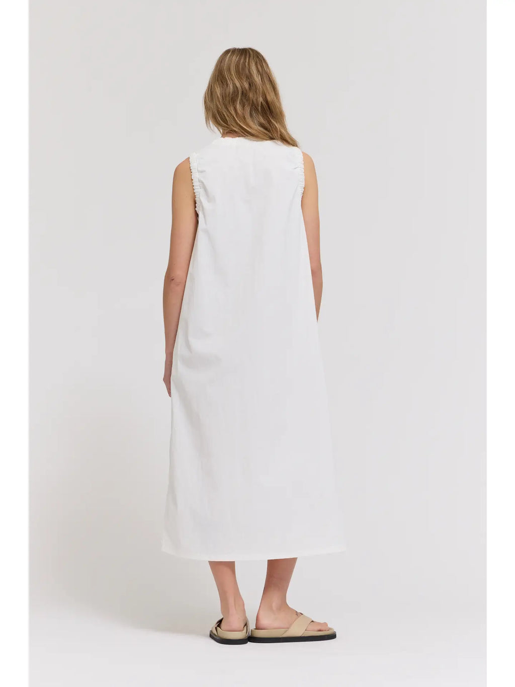 Baby Ruffle Detail A-Line Maxi Dress