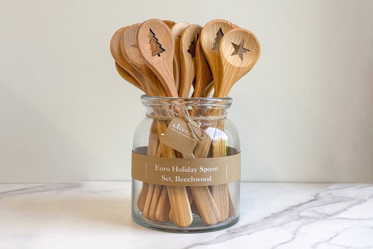 Beechwood Euro Holiday Spoon Set