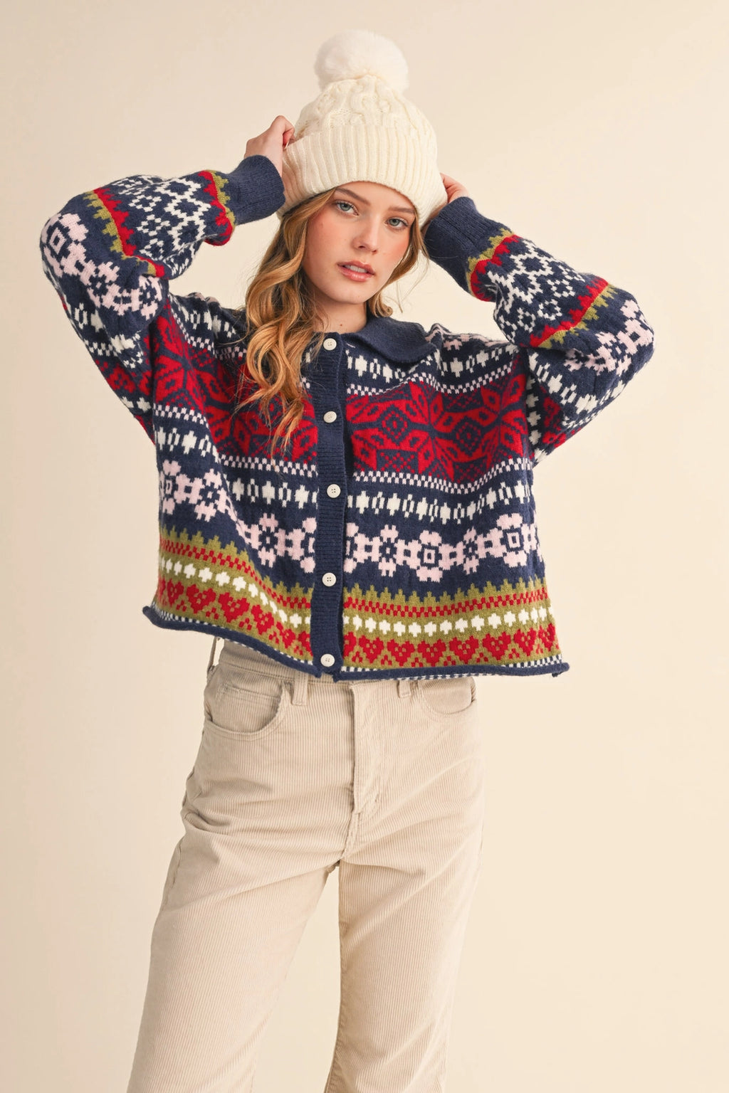 Fair Isle Sweater Cardigan