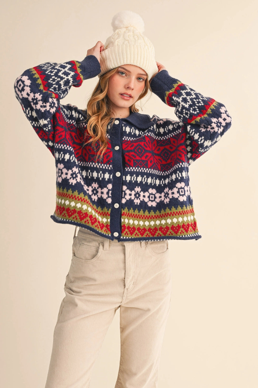 Fair Isle Sweater Cardigan