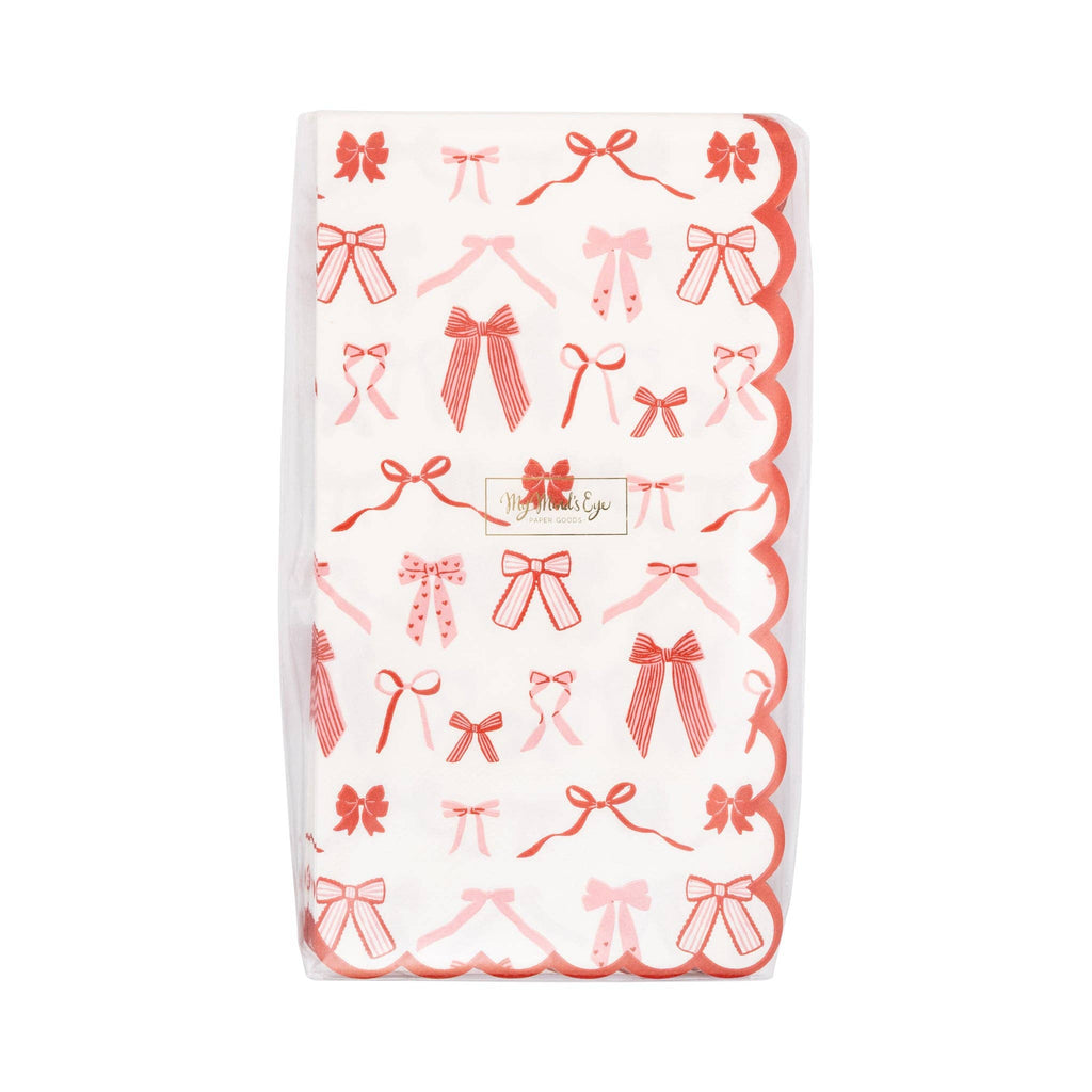 Bow Pattern Dinner Napkins